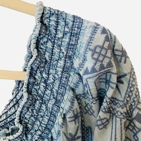 Reba Woman | 3X Embroidered Top Boho Southwestern Tribal Flowy Comfy Relaxed Fit - Picture 3 of 10